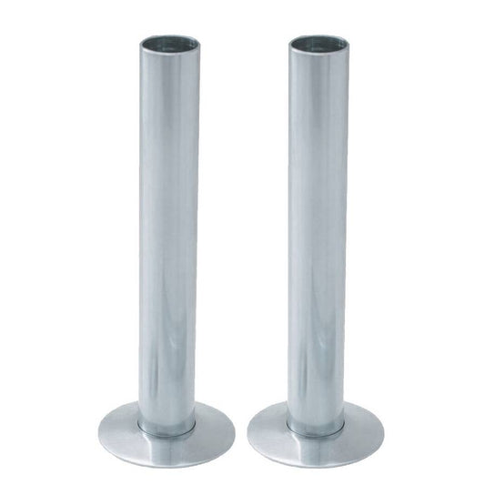 15mm Pipe and Rosettes Chrome (Pair)