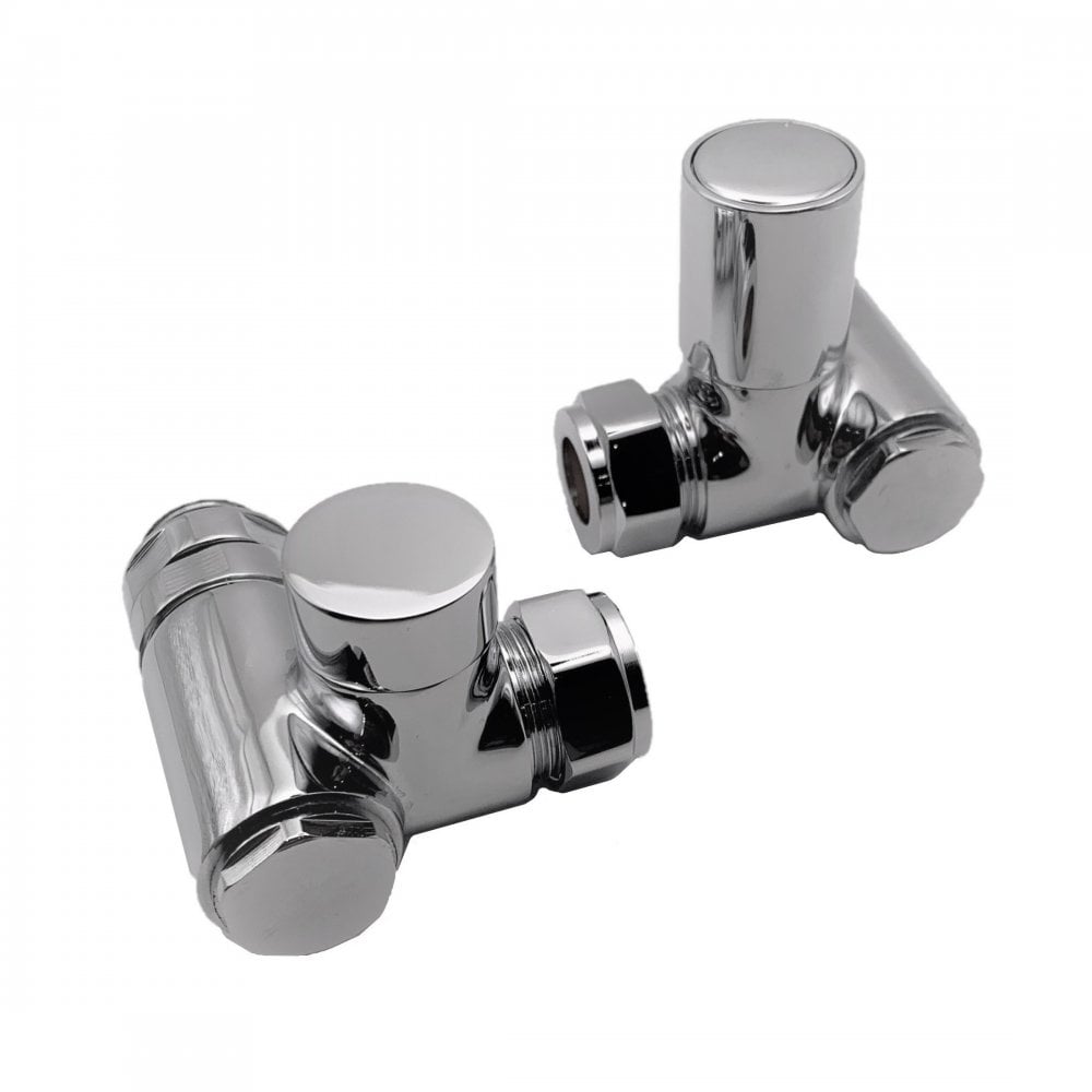 Dual Fuel Corner Valve 15mm (Pair) - Chrome