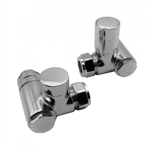 Dual Fuel Corner Valve 15mm (Pair) - Chrome