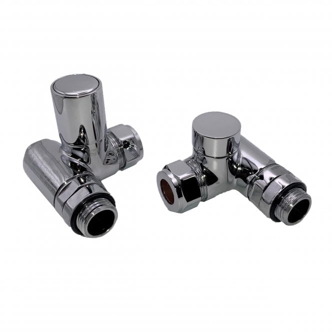 Dual Fuel Corner Valve 15mm (Pair) - Chrome