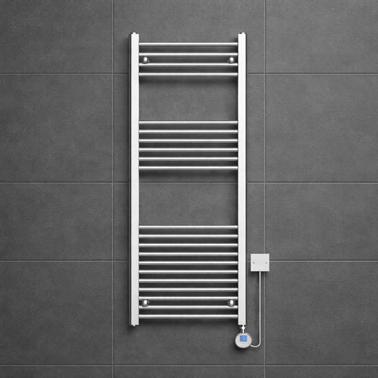 Electric Straight Towel Rail 500 x 1200mm 300W Thermostatic