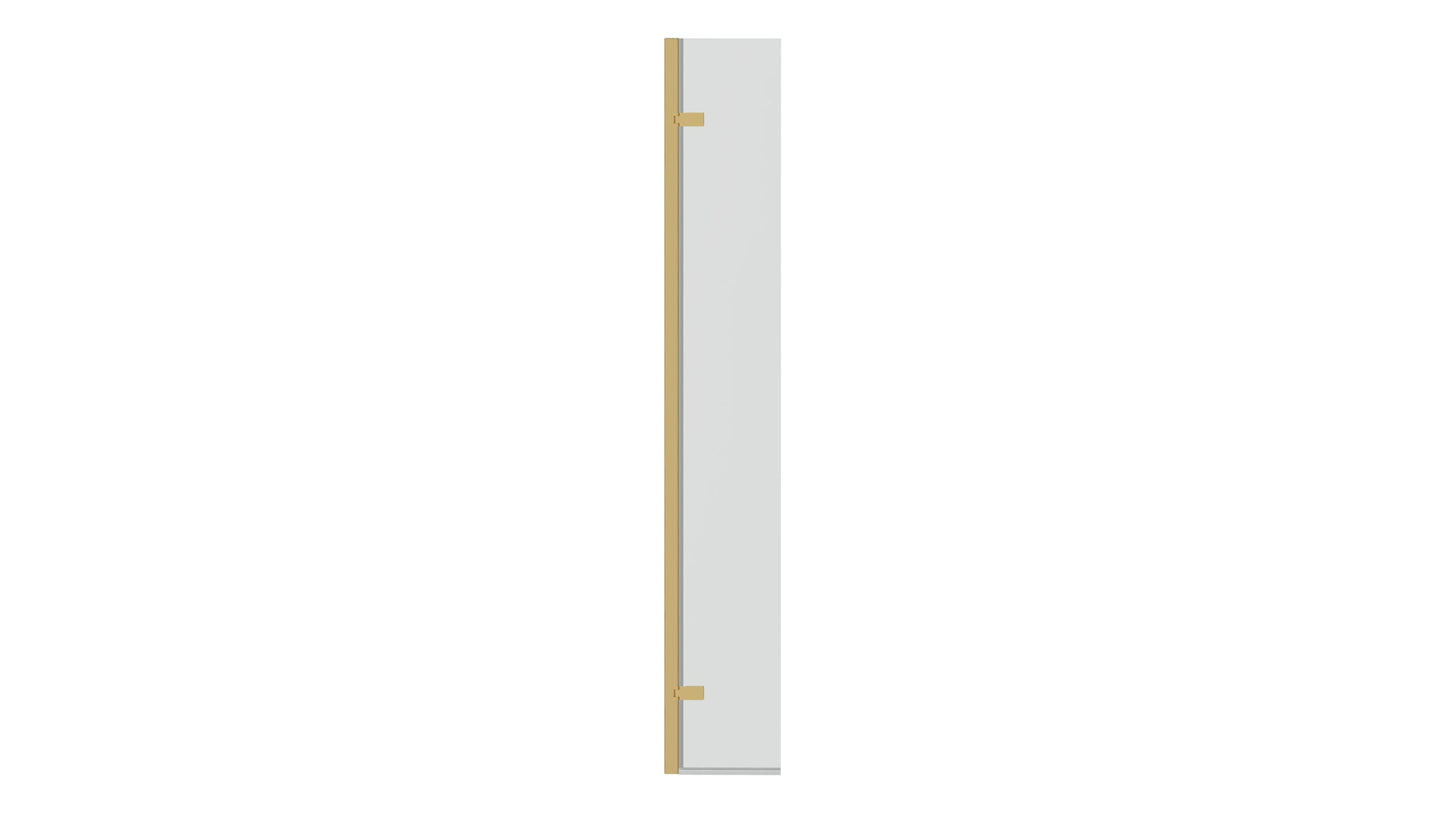 KV8 Hinged Wetroom Return Panel Brushed Brass