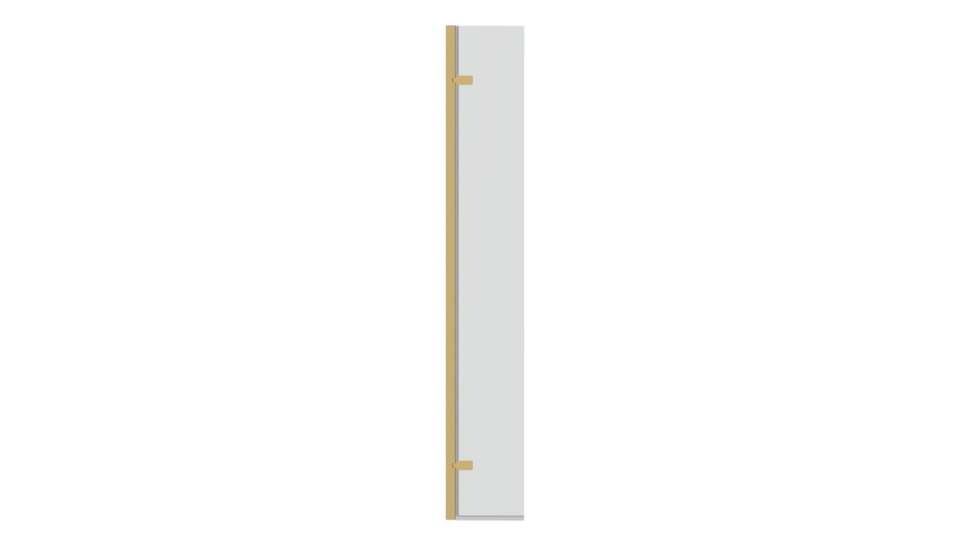 KV8 Hinged Wetroom Return Panel Brushed Brass