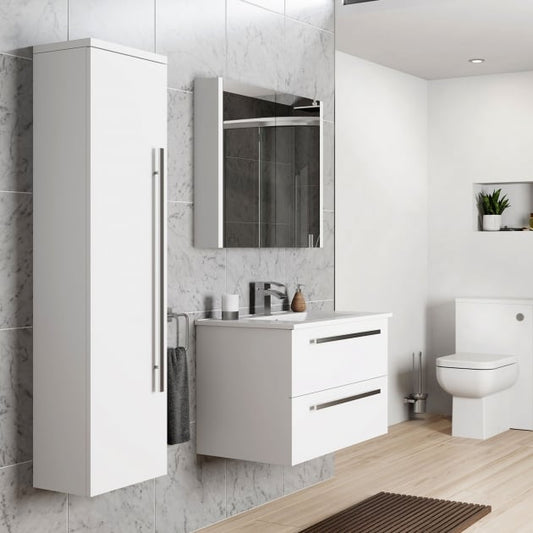 Purity 1400mm Wall Mounted Side Unit White