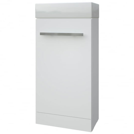 Purity Floor Standing Cloakroom Unit White