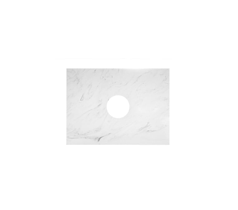 Purity 506x400mm Solid Surface Worktop White Marble