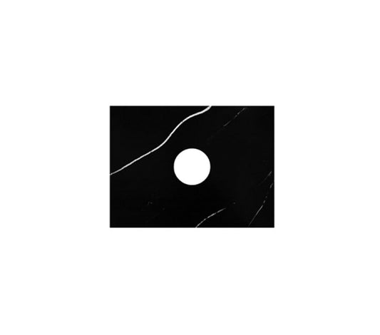 Purity 606x463mm Solid Surface Worktop Black Marble