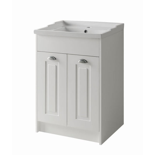 Astley 600mm Floor Standing 2 Door Unit Matt White