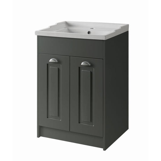 Astley 600mm Floor Standing 2 Door Unit Matt Grey