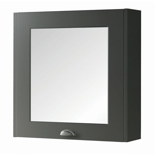 Astley 600mm Mirror Cabinet Matt Grey
