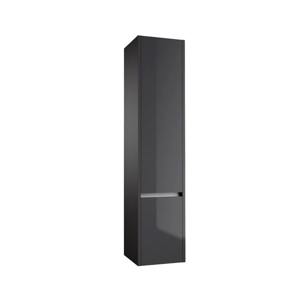 City Wall Mounted Tall Unit Storm Grey Gloss