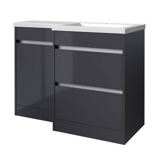 City Matrix WC Unit Storm Grey Gloss