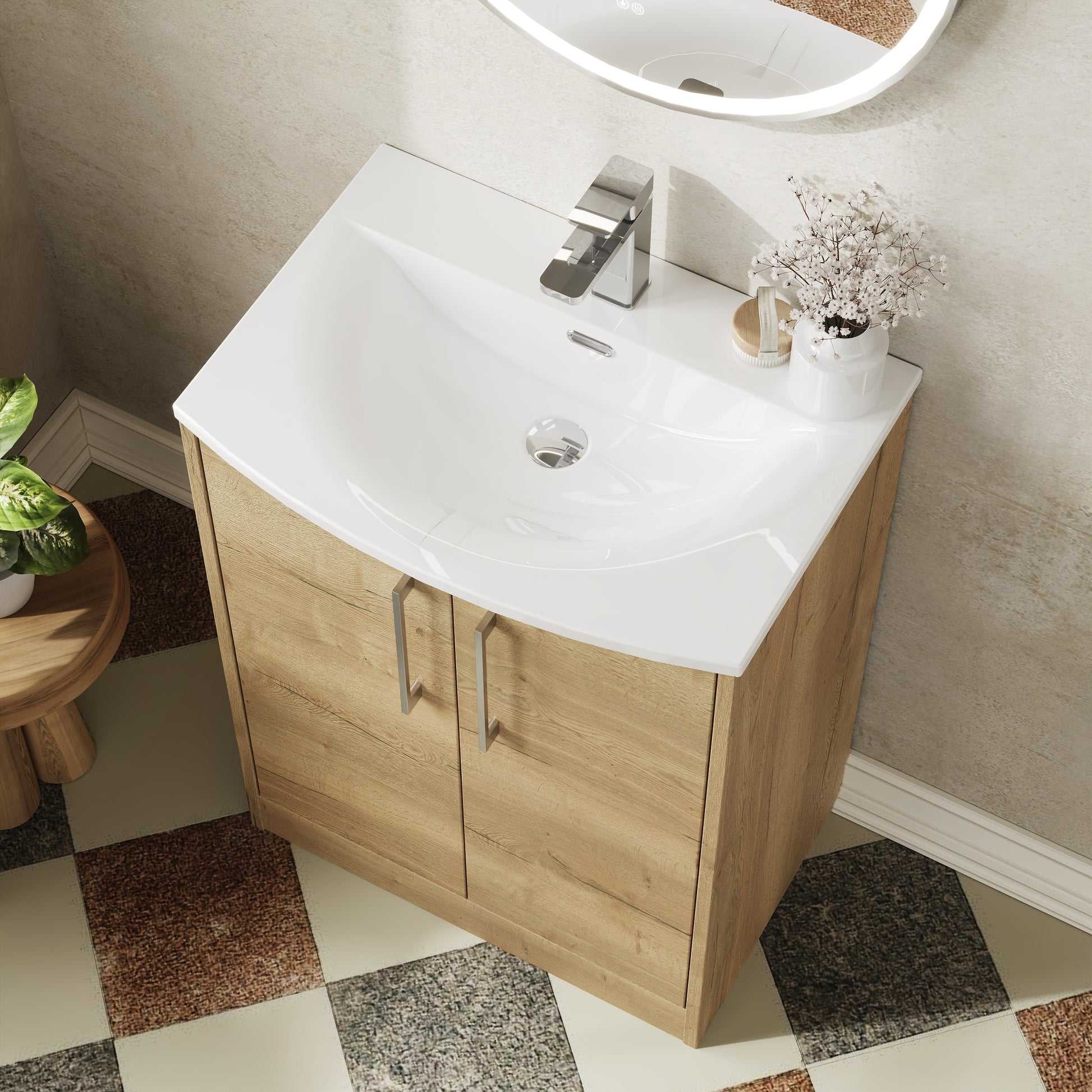Hudson Reed Juno 600mm Floor Standing Vanity Unit with Basin