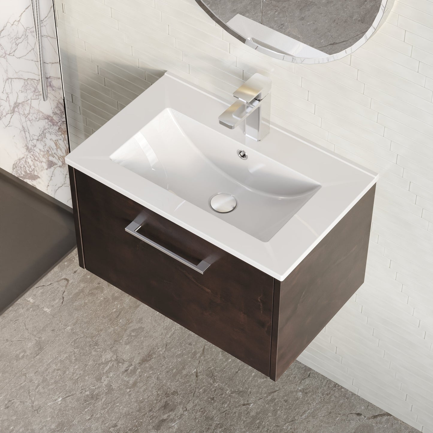 Hudson Reed Juno 600mm Floor Standing 2 Door Vanity Unit with Basin