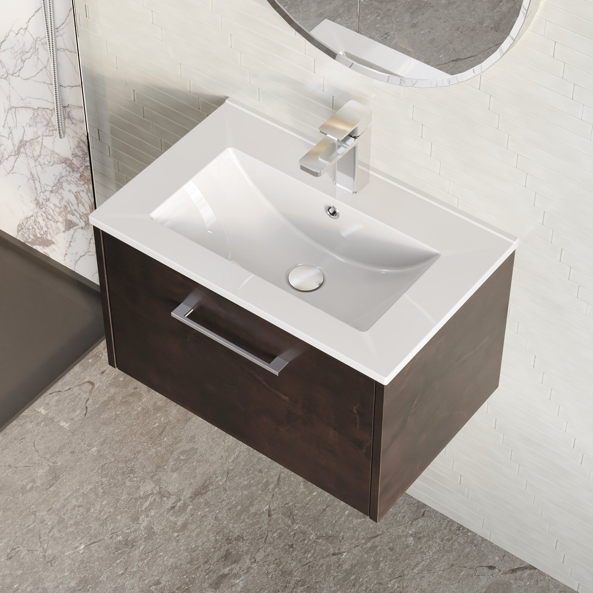Hudson Reed Juno 600mm Floor Standing 2 Door Vanity Unit with Basin