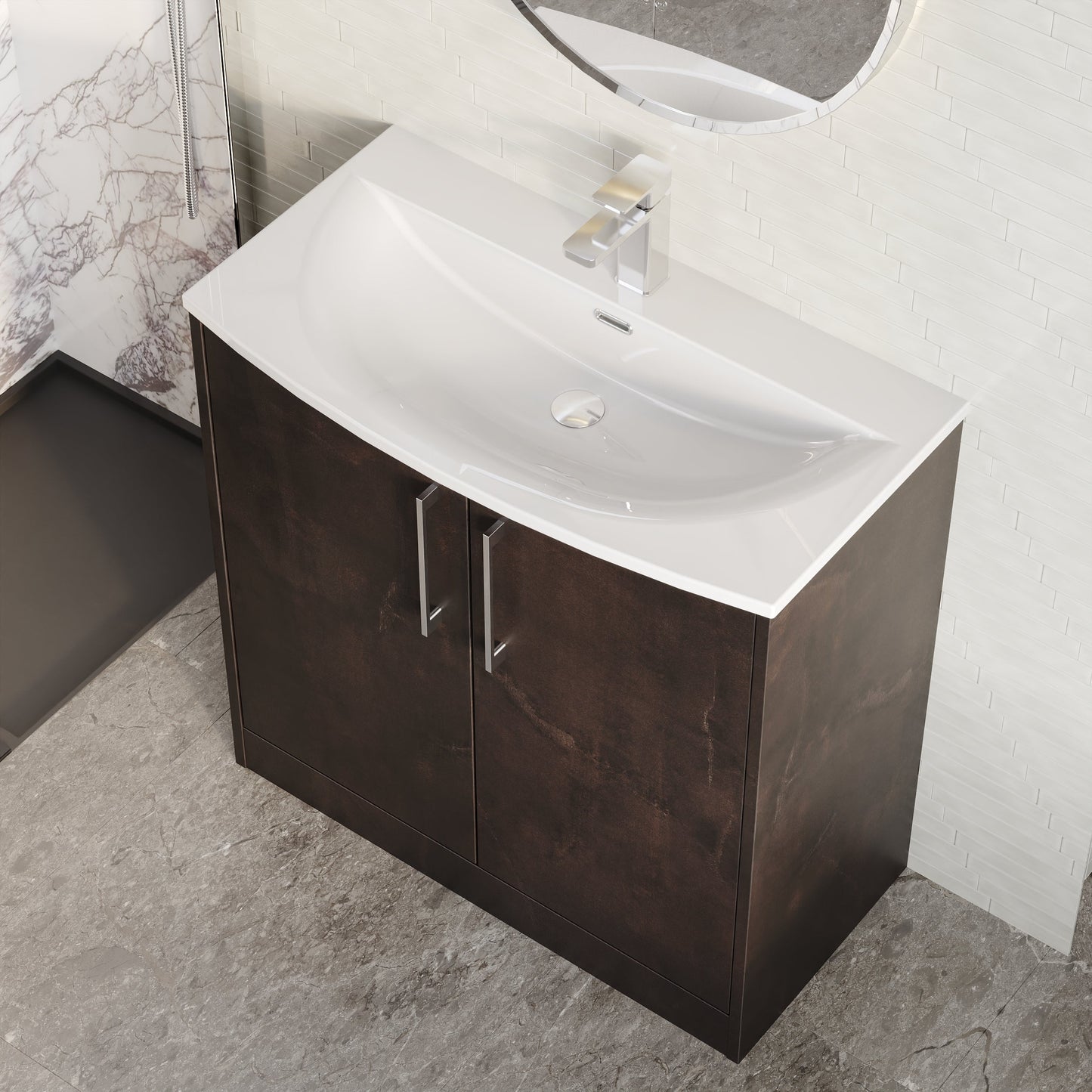 Hudson Reed Juno 800mm Floor Standing Vanity Unit With Basin