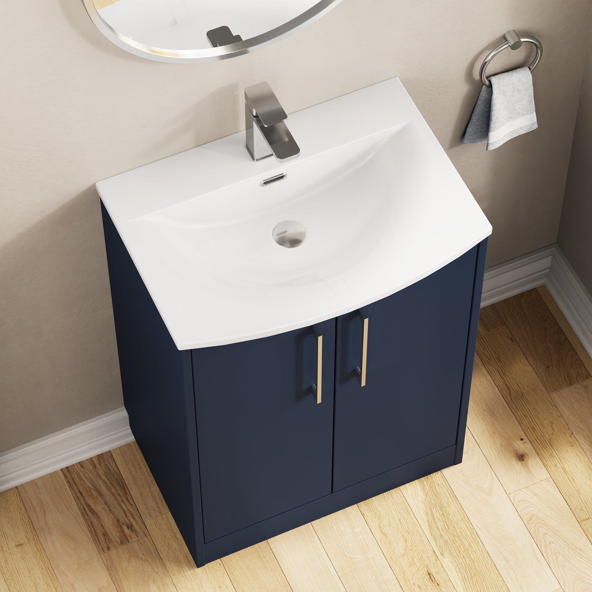 Hudson Reed Juno 600mm Floor Standing Vanity & Basin With Soft Close Doors