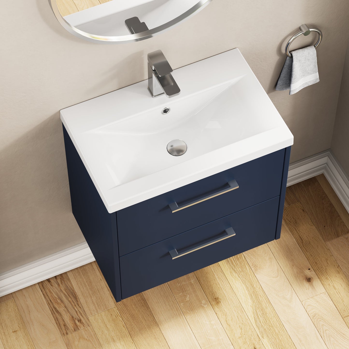 Hudson Reed Juno 600mm Wall Hung 2-Drawer Vanity & Basin
