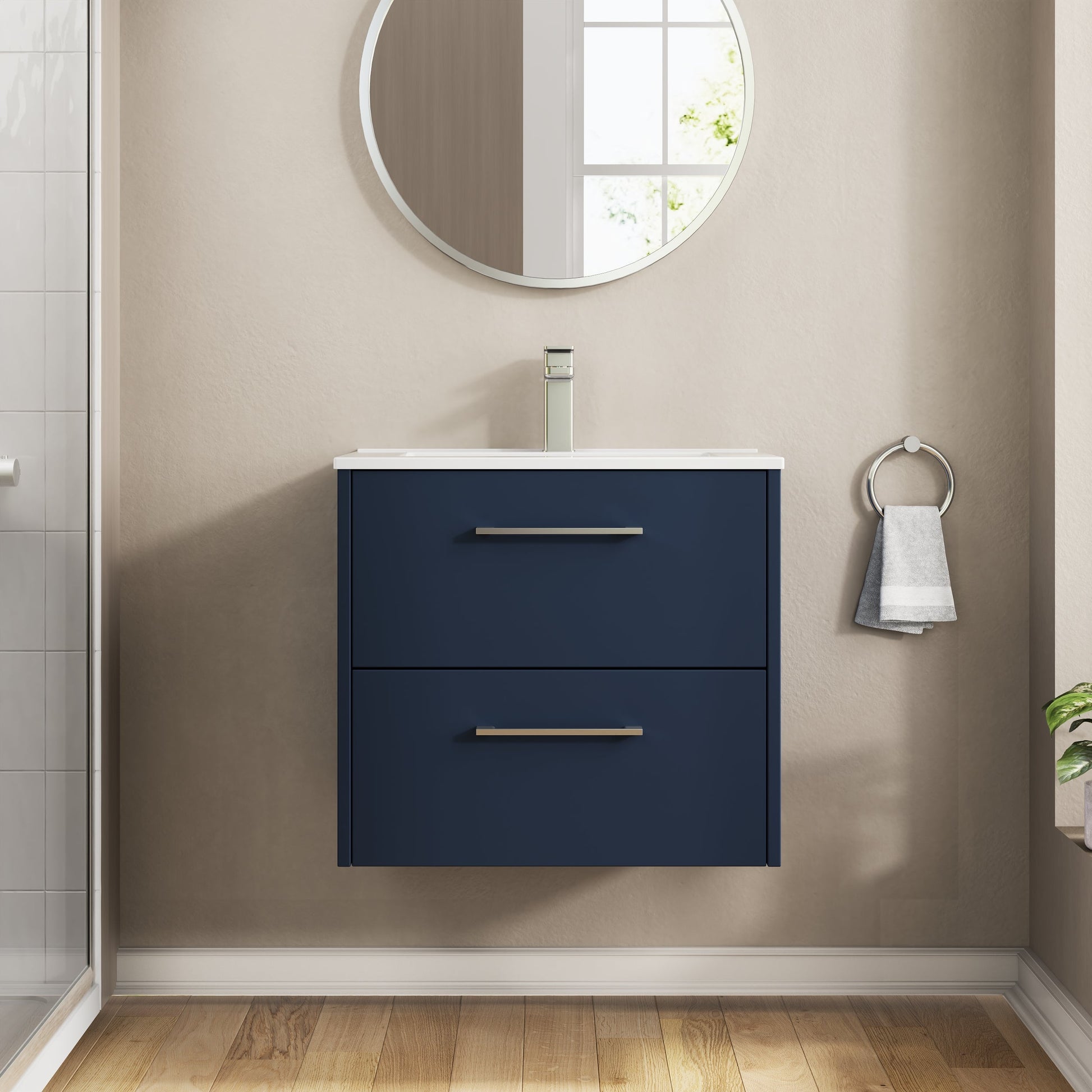Hudson Reed Juno 600mm Wall Hung 2-Drawer Vanity Unit With Basin