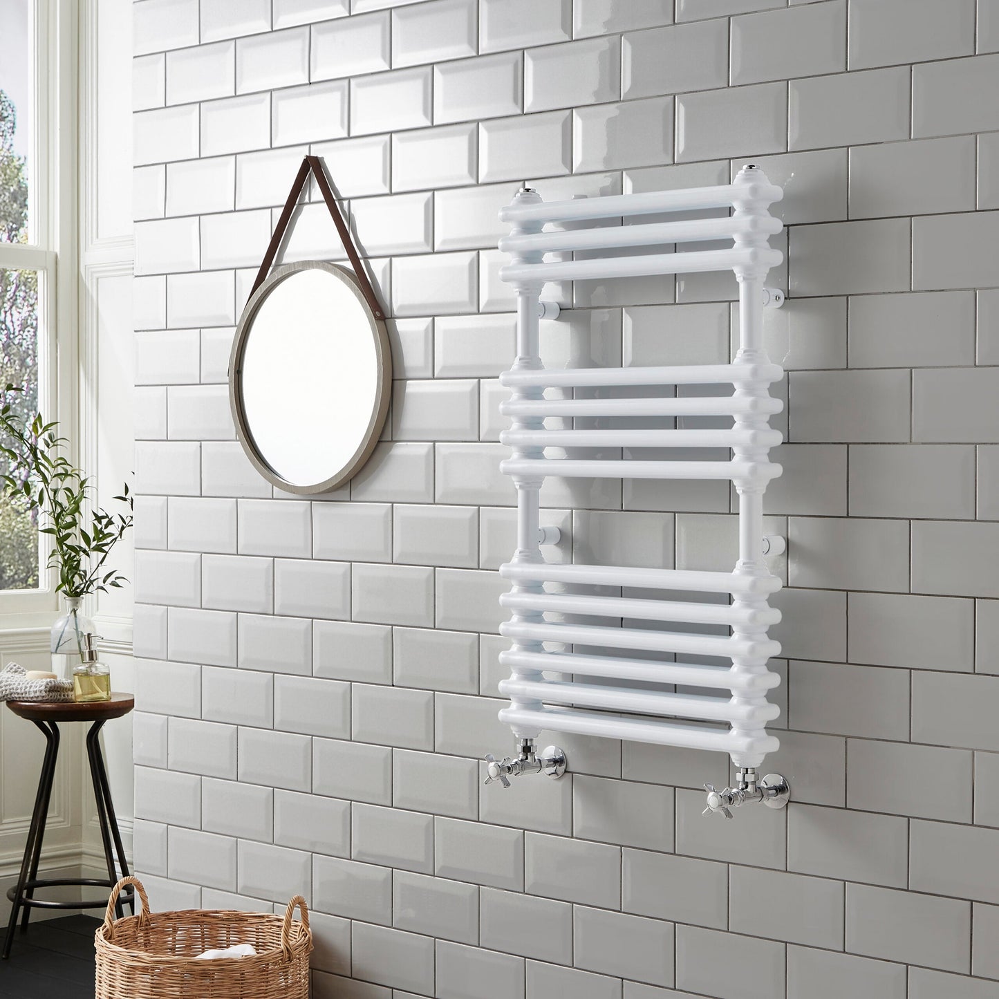 Kolumn Dual Column 832 x 500 Towel Radiator White