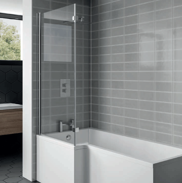 Koncept L Shaped Elite Shower Bath Screen