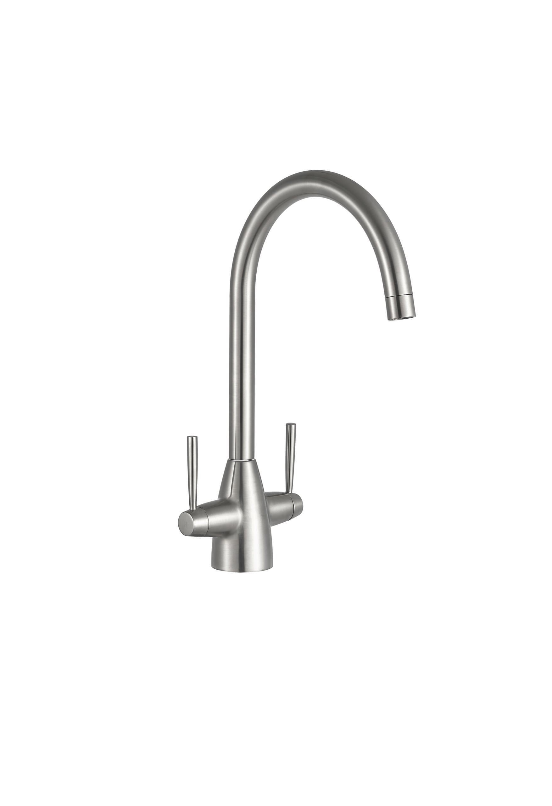 MODA MONO SINK MIXER BRUSHED STEEL