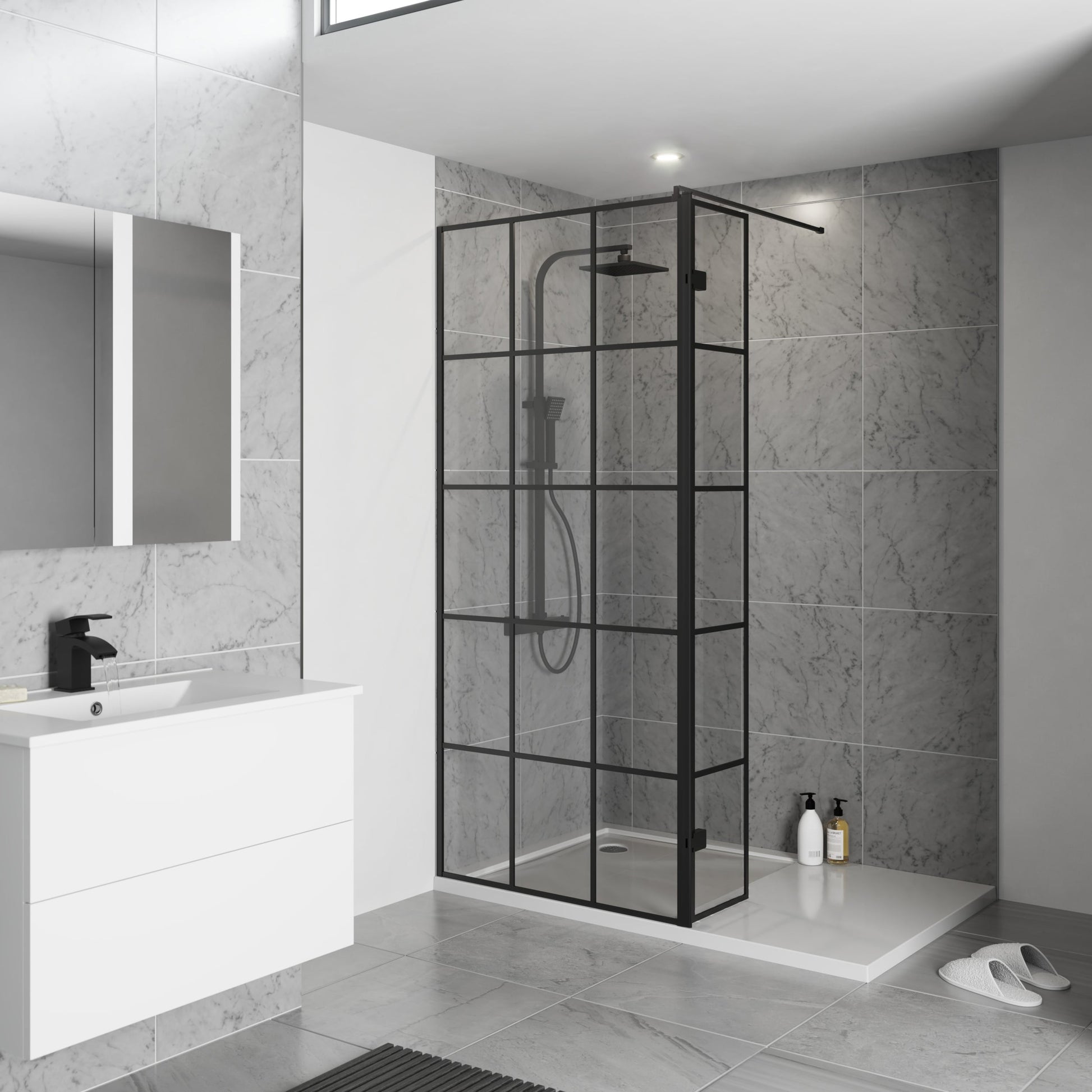KV8 Krittal 900mm x 2000mm Wetroom Screen