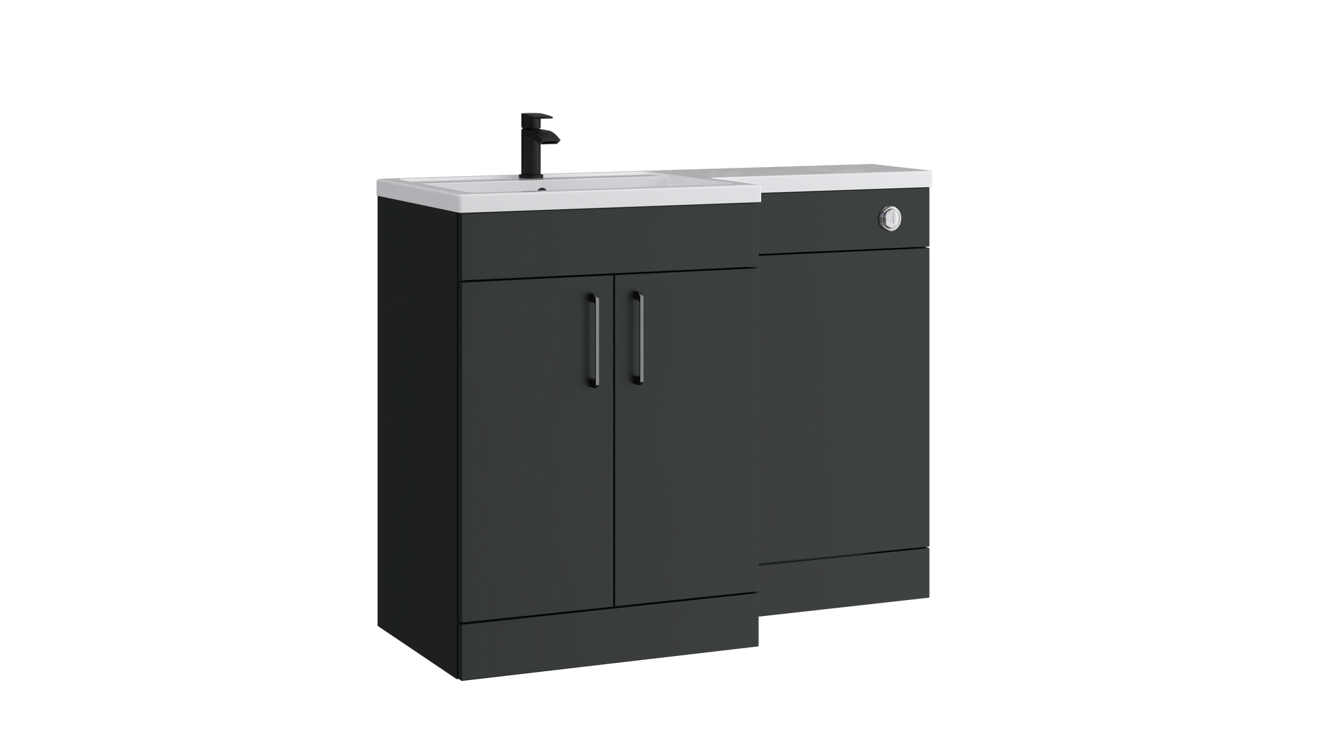 Dove L-Shape WC Unit Matt Anthracite