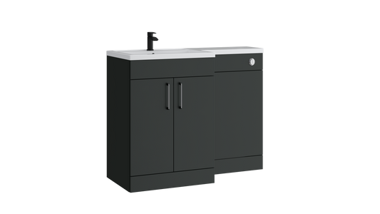 Dove L-Shape WC Unit Matt Anthracite