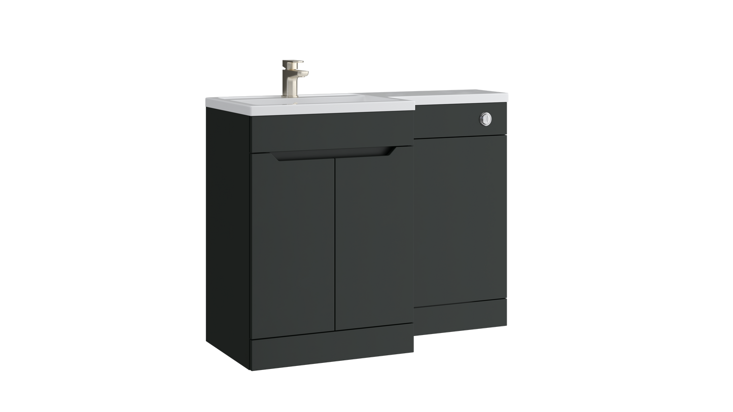 Urban L-Shape WC Unit Matt Anthracite