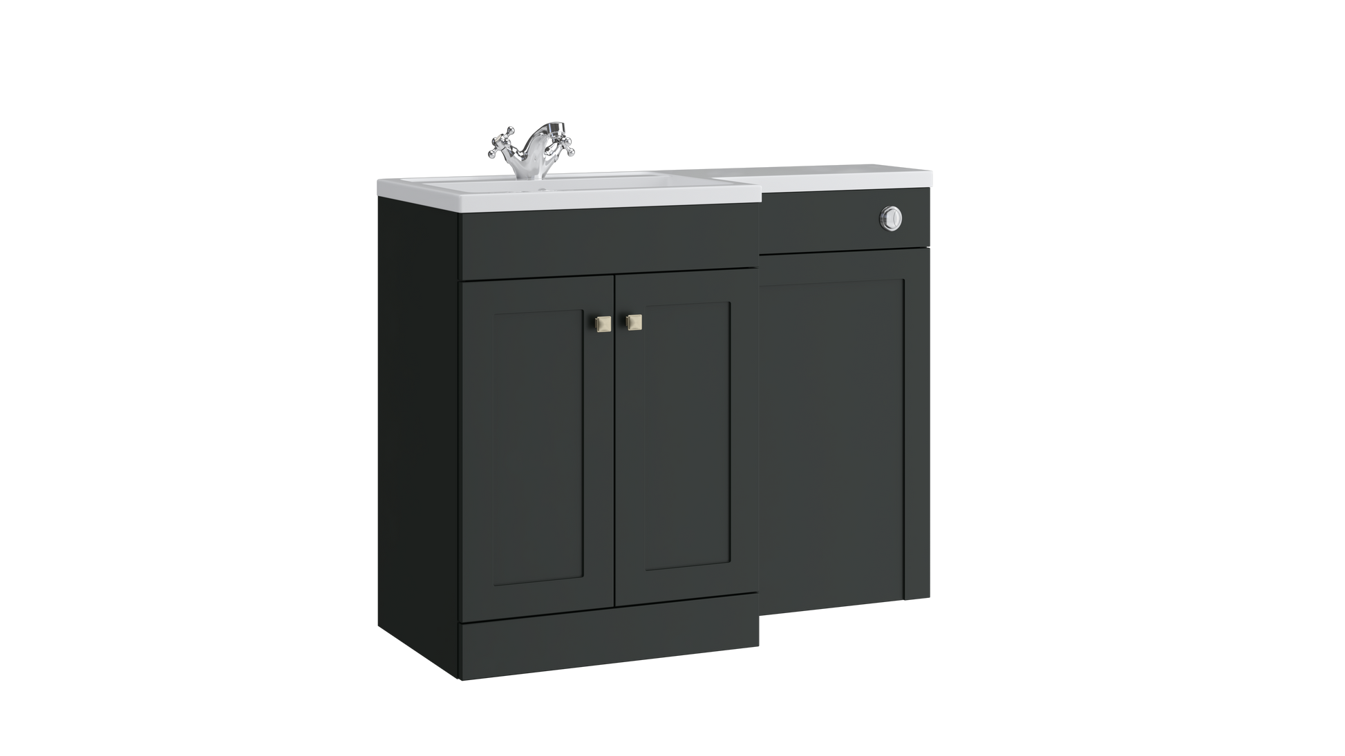 Sanctuary L-Shape Matrix WC Unit Matt Anthracite