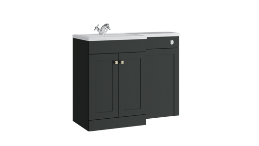 Sanctuary L-Shape Matrix WC Unit Matt Anthracite