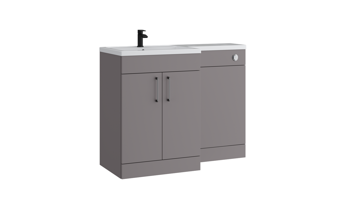 Dove L-Shape WC Unit Slate Grey
