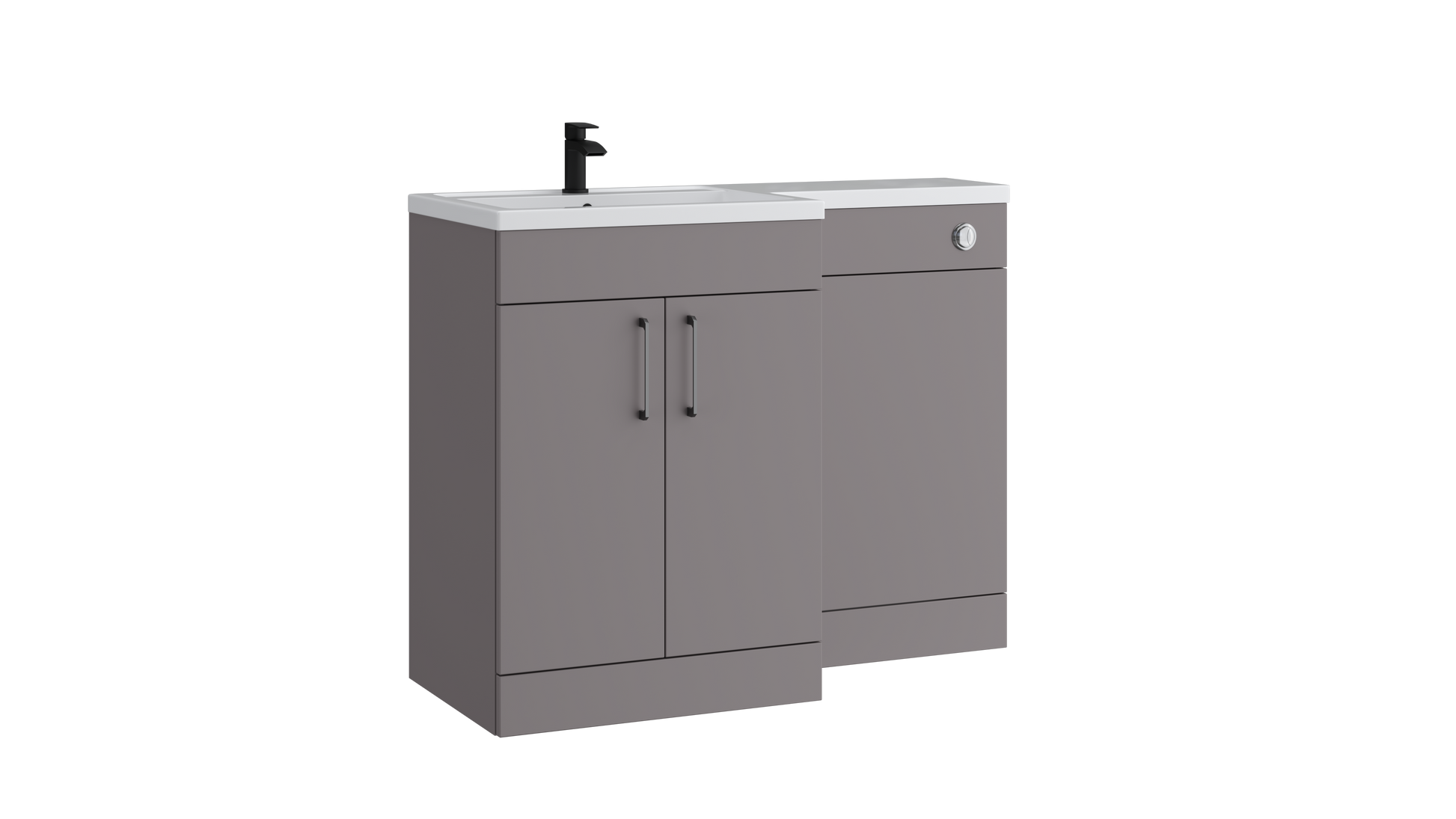 Dove L-Shape WC Unit Slate Grey