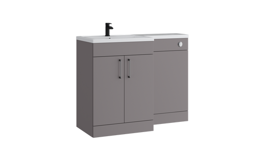 Dove L-Shape WC Unit Slate Grey