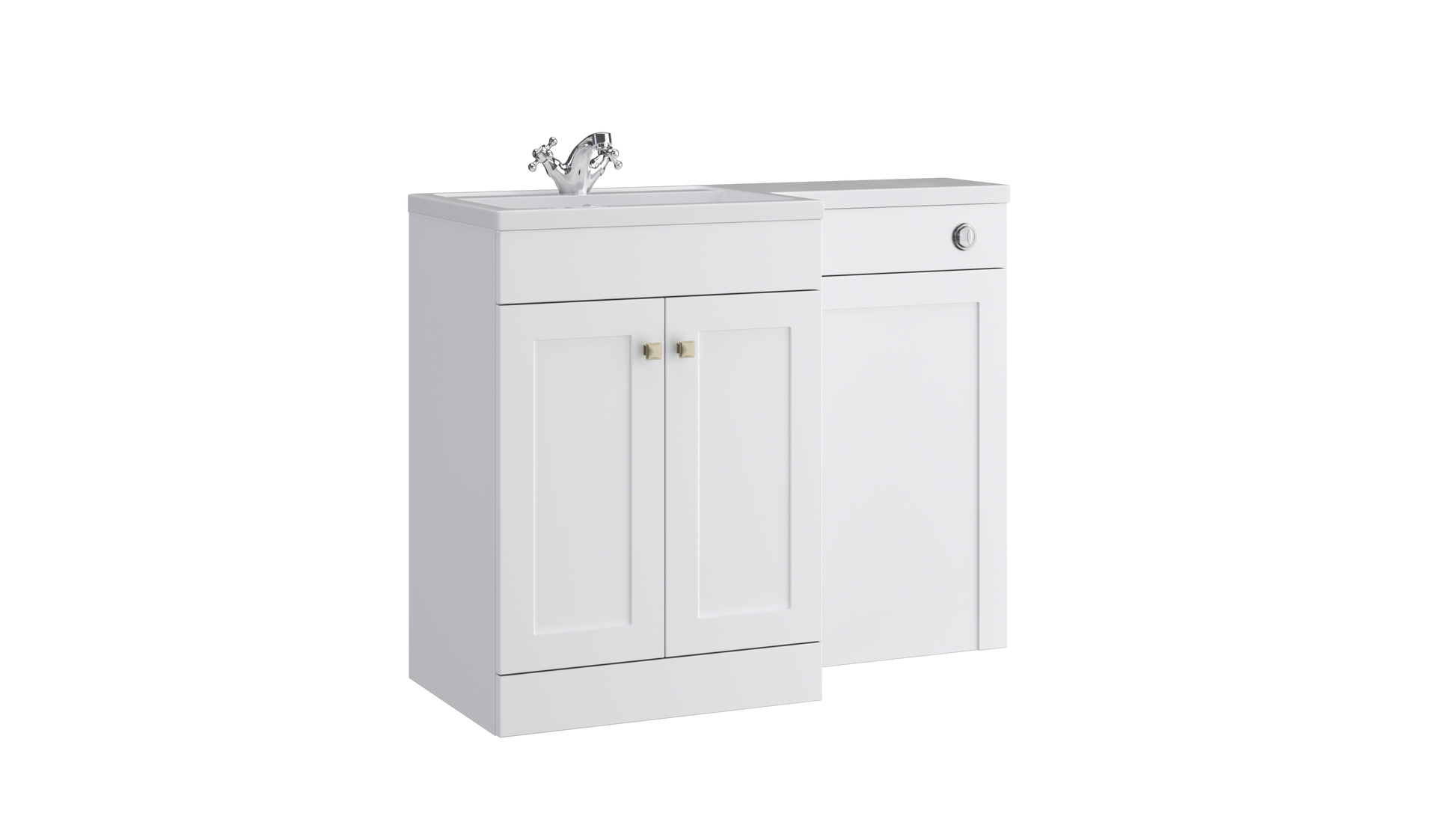 Sanctuary L-Shape WC Unit Matt White