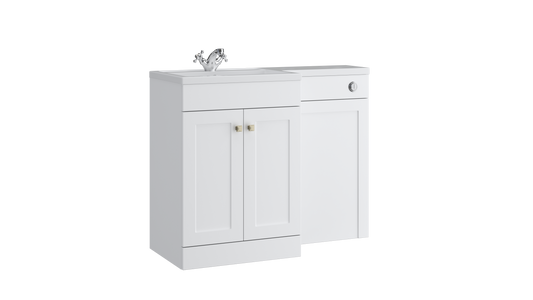 Sanctuary L-Shape WC Unit Matt White