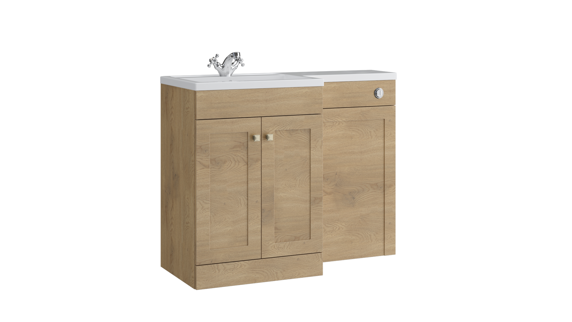 Sanctuary L-Shape WC Unit Torro Oak