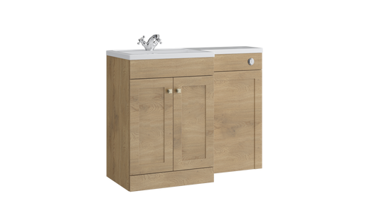Sanctuary L-Shape WC Unit Torro Oak