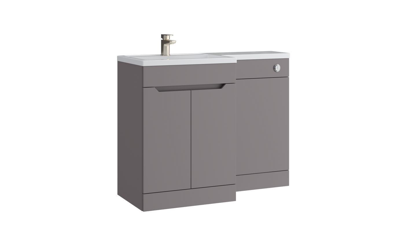 Urban L-Shape WC Unit Slate Grey