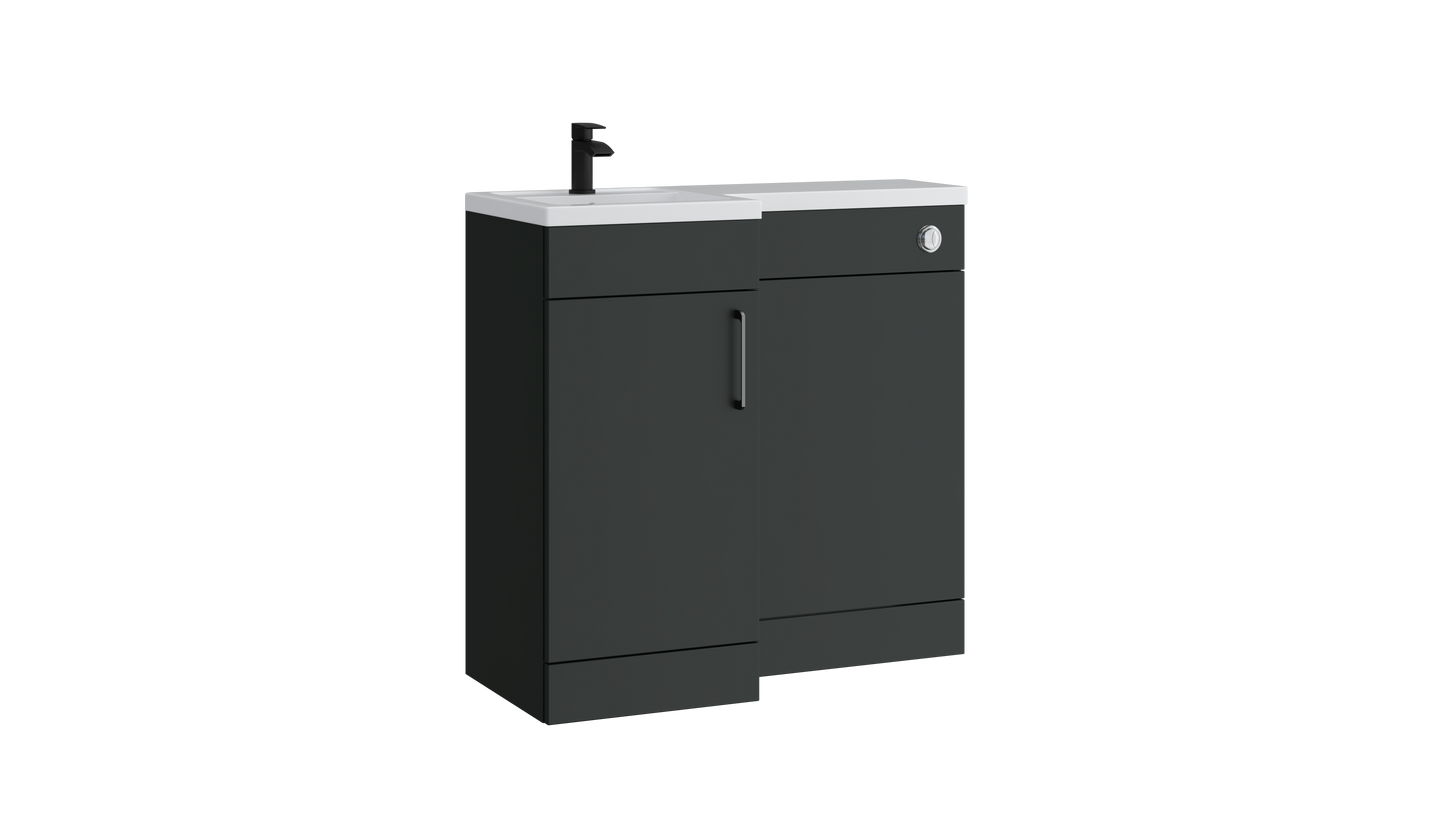 Dove L-Shape Door Unit Matt Anthracite