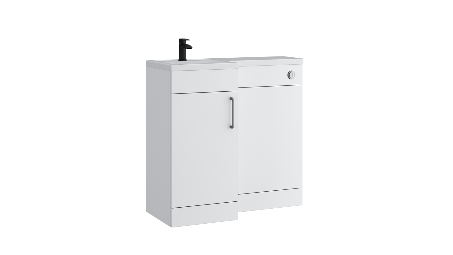 Dove L-Shape Door Unit Matt White