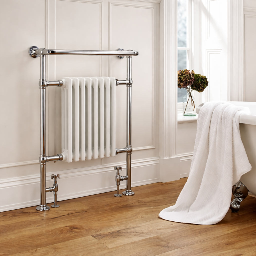 Crown Design Radiator 500mm x 945mm - Chrome & White