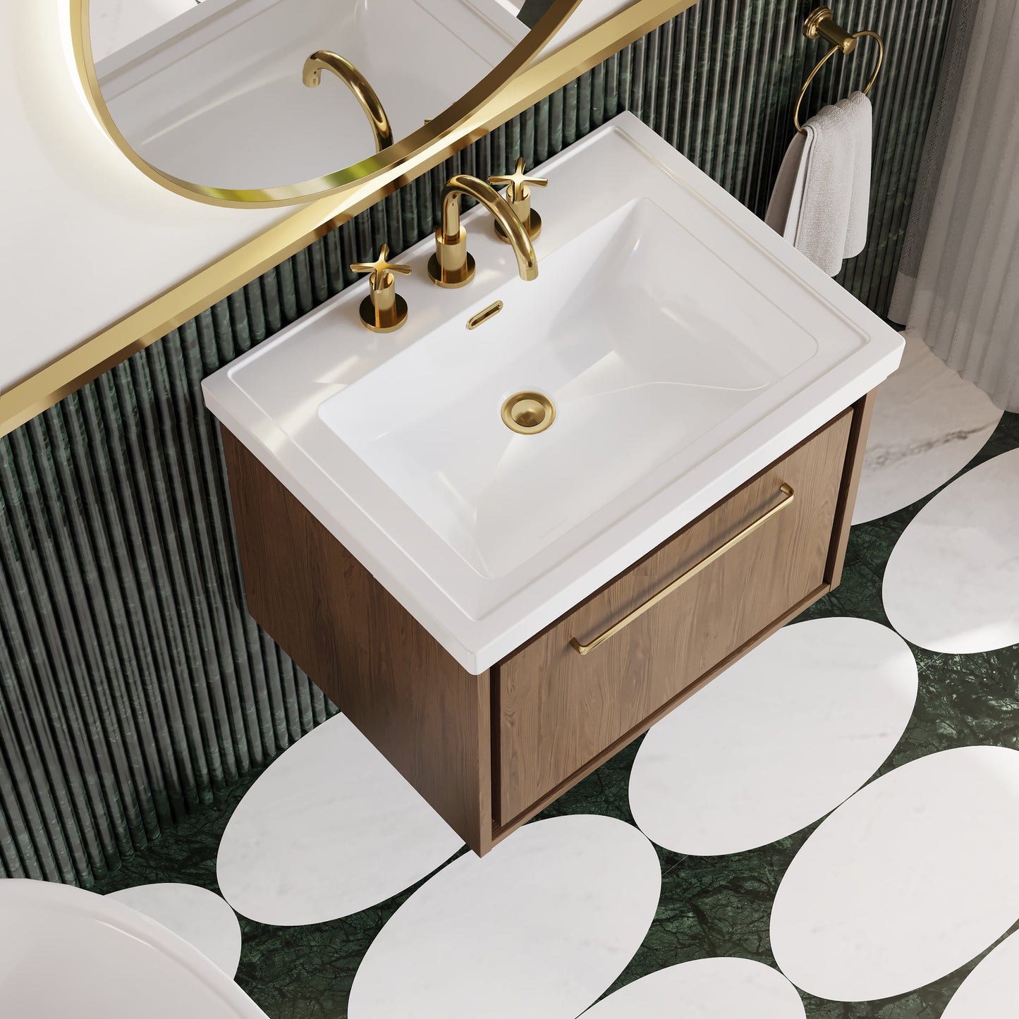 Lille 600mm Wall Hung Single Drawer Vanity with Basin - 3 Tap Hole