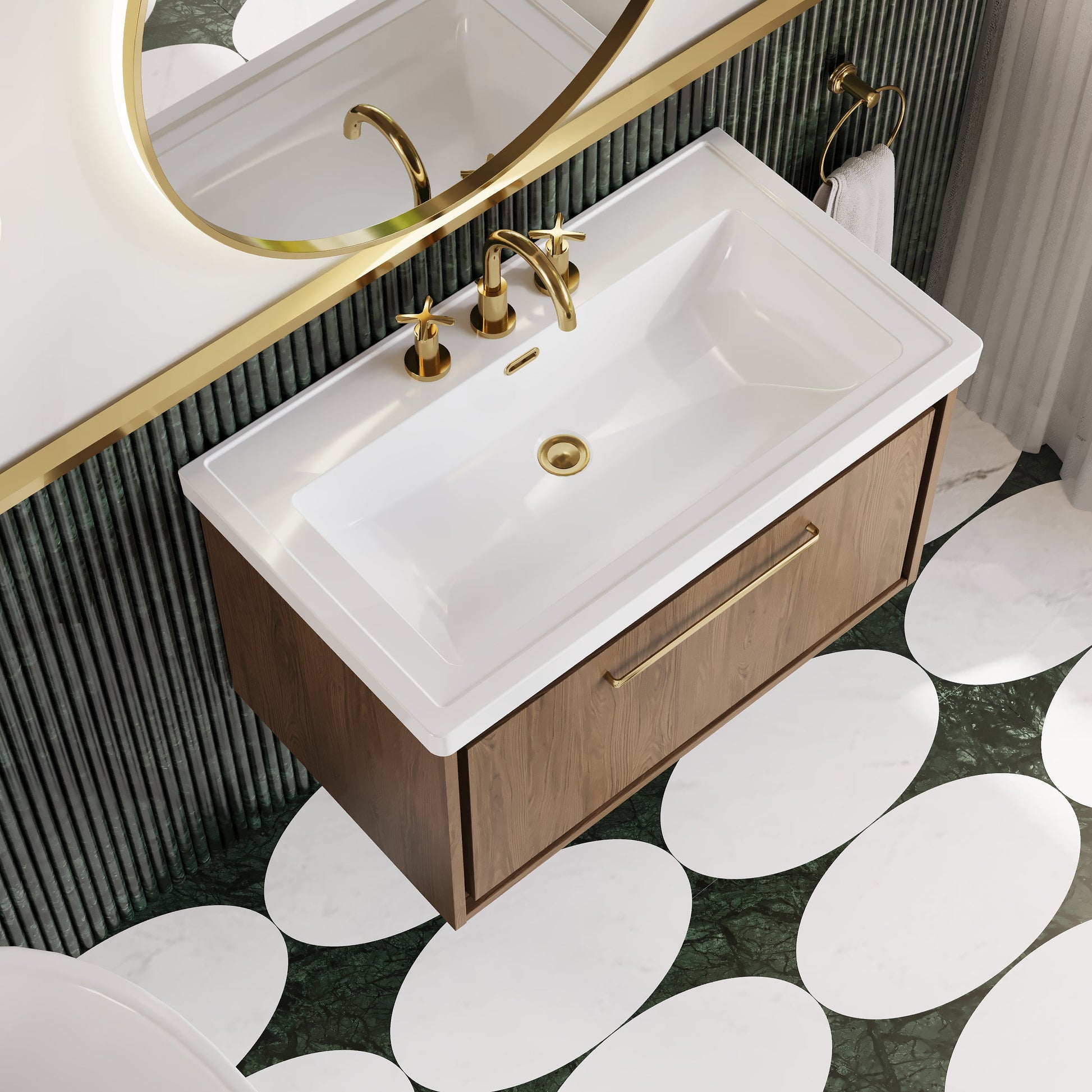 Lille 800mm Wall Hung Single Drawer Vanity with Basin - 3 Tap Hole