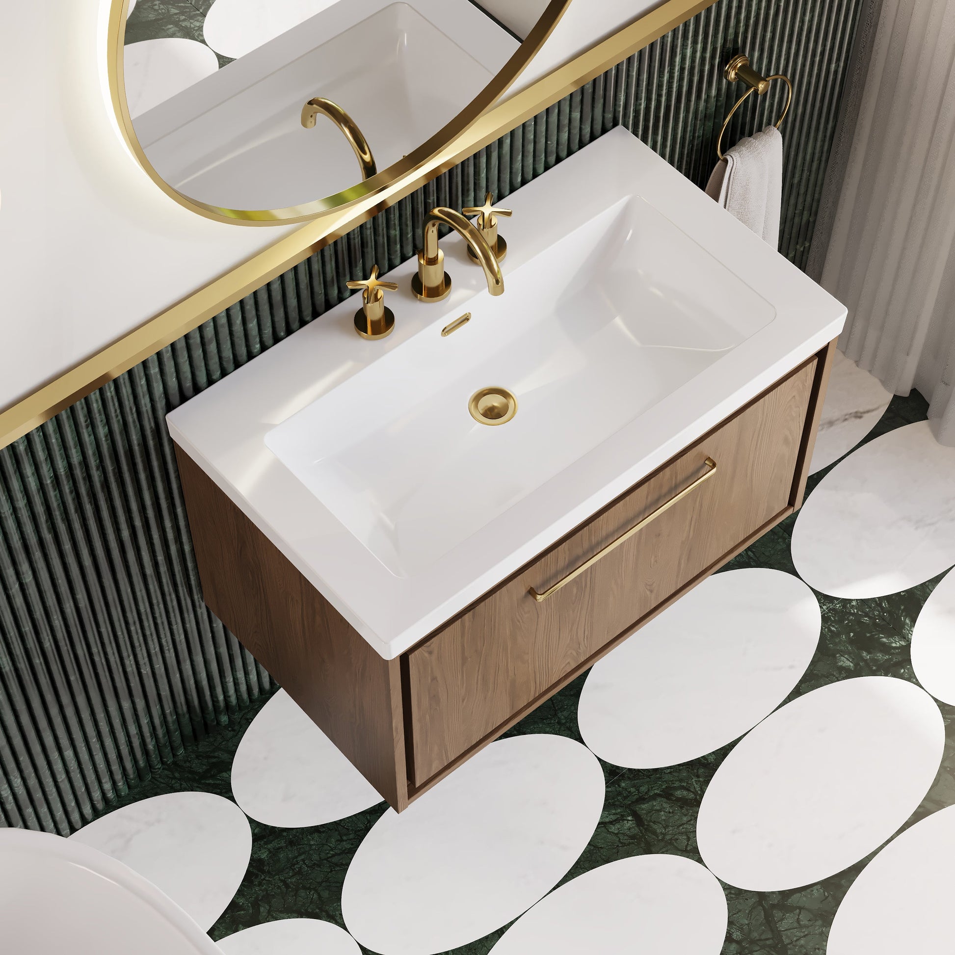 Lille 800mm Wall Hung Single Drawer Vanity with Basin - 3 Tap Hole