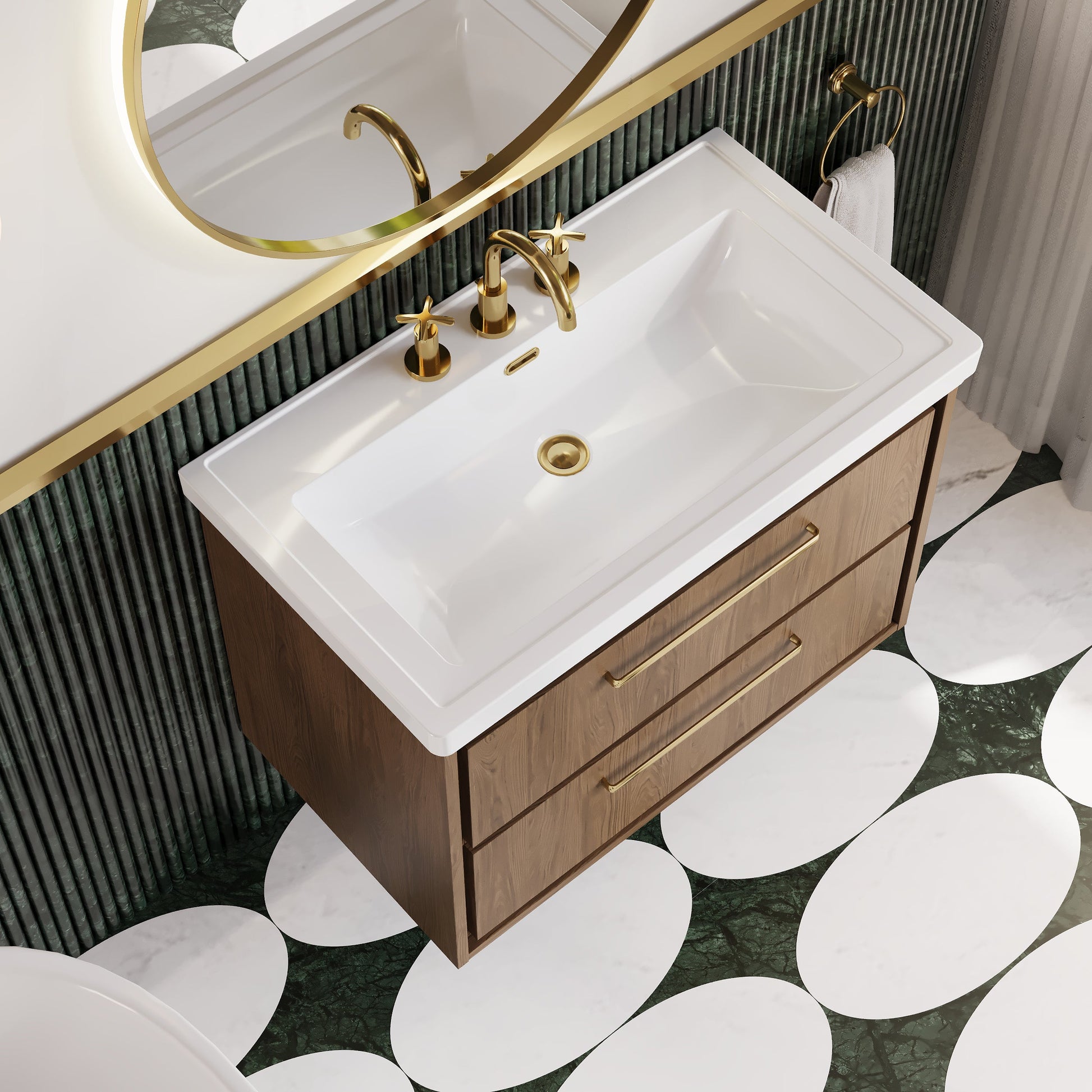 Lille 800mm Wall Hung 2-Drawer Vanity with Basin - 3 Tap Hole