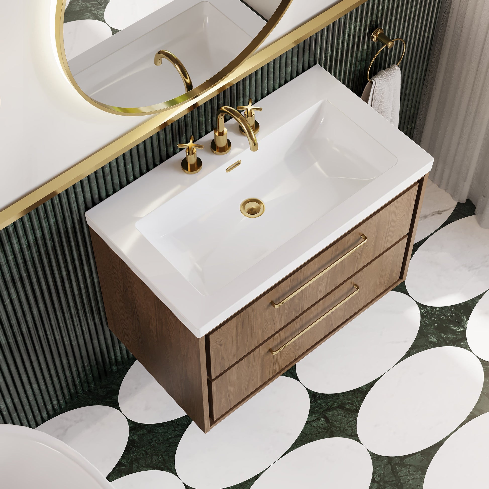 Lille 800mm Wall Hung 2-Drawer Vanity with Basin - 3 Tap Hole