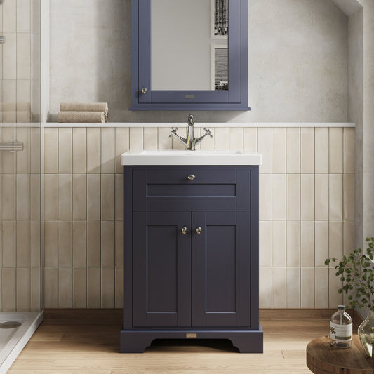 Old London 600mm 2-Door Unit & Contemporary Fireclay Basin 1TH