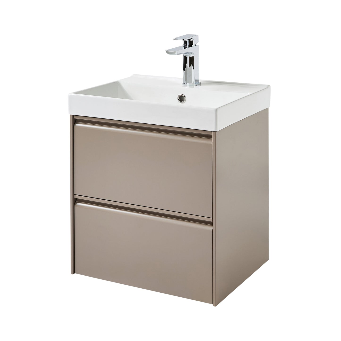 Moon 500mm 2 Drawer Wall Mounted Unit Cocoa